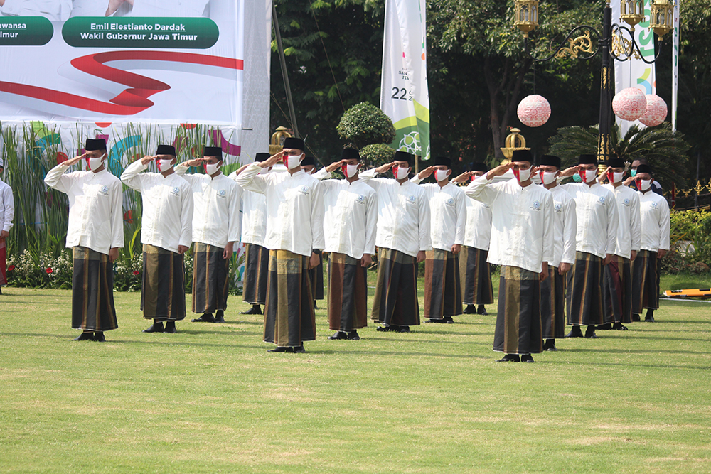 Upacara peringatan hari santri nasional 2021. Dok: Lines Jatim.