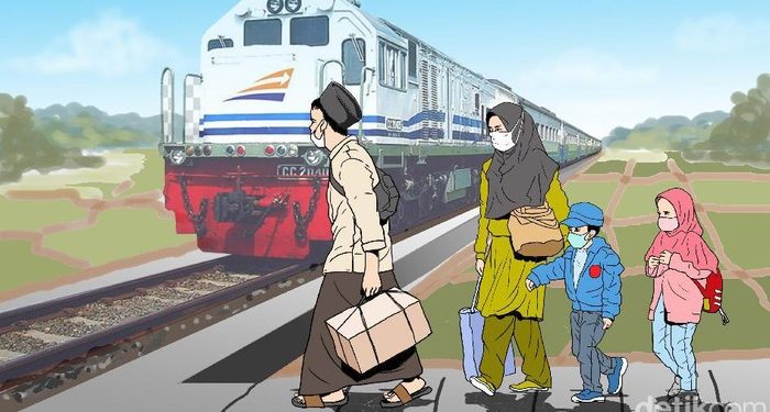 Tips mudik dengan aman dan nyaman di masa Pandemi Covid-19. Foto Ilustrasi: detik.com.