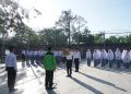 Ponpes Nurul Huda Al Manshurin bersama SMK Al Manshurin menggelar upacara HUT Kemerdekaan ke-77 Republik Indonesia, Rabu (17/8). Dok: LDII Kediri.