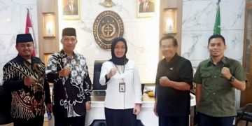 Kepala Kejaksaan Negeri (Kajari) Kota Kediri Novika Muzairah menerima kunjungan Jajaran DPD LDII Kota Kediri, Kamis (29/12). Dok: LINES.