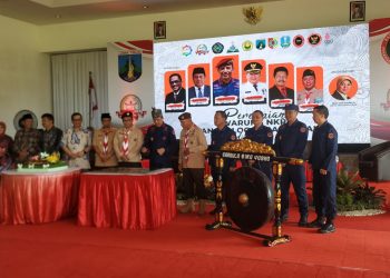 BNPT dan Kwarda Jawa Timur meresmikan Warung NKRI di Aula City Forest Arum Sabil, Kecamatan Sumbersari, Kabupaten Jember, Jawa Timur, Minggu (4/12). Dok: LINES.