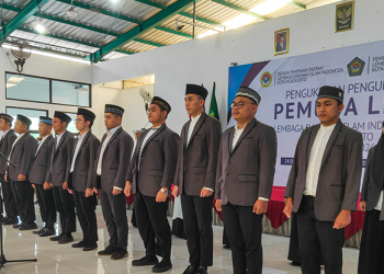 Pengukuhan Pemuda LDII Kota Mojokerto di Gedung Serbaguna Budi Utomo, Surodinawan, Sabtu (24/12). Menurut Ketua GP Ansor Kota Mojokerto Ahmad Syaifullah pemuda menjadi salah satu tumpuan dalam menghadapi bonus demografi. Dok: LINES.