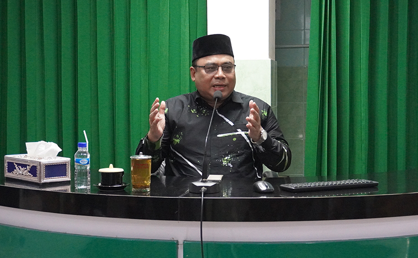 Ketua DPW LDII Jawa Timur KH Moch Amrodji Konawi mengecam pembakaran Alquran yang dilakukan politisi Denmark, Rasmus Paludan. Dok: LINES.