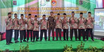 Pengurus DPD, PC dan organisasi sayap LDII Ngawi mendapatkan penyuluhan Empat Pilar Wawasan Kebangsaan pada Kamis (16/2).