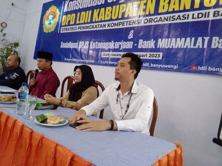 BPJS Ketenagakerjaan dan Kesehatan menggandeng DPD LDII Kabupaten Banyuwangi untuk sosialisasi program kepada para pengurus dan warga LDII. Dok: LINES.