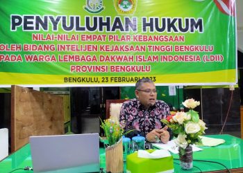 Kejati Bengkulu berikan penyuluhan hukum tentang nilai-nilai empat pilar kebangsaan di Ponpes LDII Al-Huda Kelurahan Kebun Tebeng, Kota Bengkulu, Kamis (23/2)