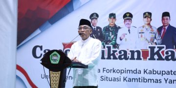 acara program Cangkrukan Kamtibmas, yang diadakan Kepolisian Resor (Polres) Nganjuk di Ponpes Al Ubaidah, Kertosono, Kamis (16/2).
