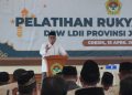 Pelatihan rukyatul hilal untuk penentuan 1 Syawal oleh DPW LDII Jawa Timur pada Sabtu (15/4) di Gedung DPD LDII Gresik. Dok: Lines.