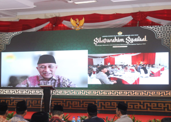 Sambutan Ketum DPP LDII saat Silaturahim Syawal pada Kamis (18/5) di Aula Pondok Sabilurrosyiddin Annur, Gayungan, Surabaya.