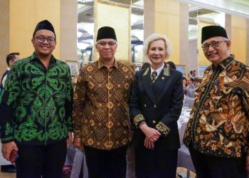 DPP LDII berkesempatan menghadiri undangan Kedutaan Besar Rusia dalam acara perayaan National Day Rusia yang digelar di Grand Ballroom Hotel Mulia Senayan, Jakarta. Foto: LINES.