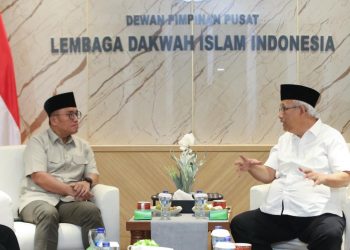 Jubir Menhan Dahnil Anzar Simanjuntak saat berkunjung ke DPP LDII, Jumat (7/7). Dok: LINES.