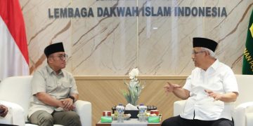 Jubir Menhan Dahnil Anzar Simanjuntak saat berkunjung ke DPP LDII, Jumat (7/7). Dok: LINES.