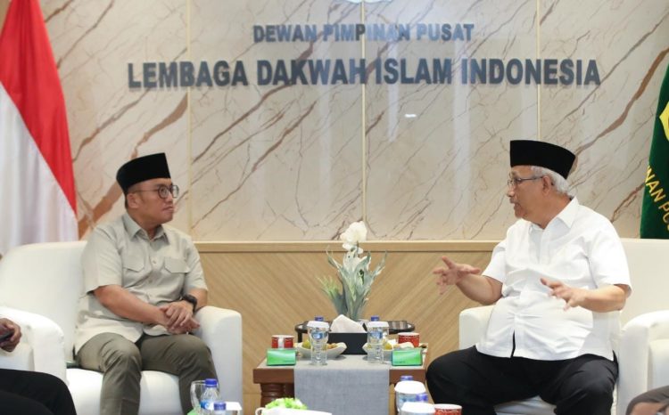 Jubir Menhan Dahnil Anzar Simanjuntak saat berkunjung ke DPP LDII, Jumat (7/7). Dok: LINES.