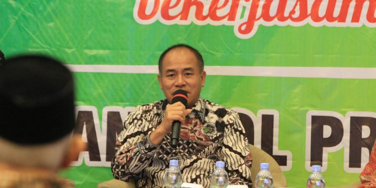 Jaksa Agung Muda Bidang Intelijen (Jamintel), Amir Yanto, sampaikan pentingnya nilai-nilai toleransi yang telah dipegang teguh oleh para founding father Indonesia, pada acara “Silaturrahim Kebangsaan Jilid III” Senin (31/7). Dok: LINES.