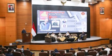 Juru Bicara Kementerian Pertahanan (Menhan) Dahnil Anzar Simanjuntak, menggelar peluncuran buku yang berjudul 'Politik Pertahanan'. LDII diundang sebagai peserta. Foto: LINES.