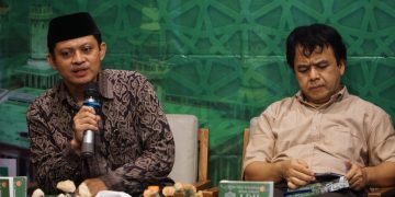 Kegiatan bedah buku pada Senin (17/7) di Sadjoe Cafe & Resto, Jakarta Selatan.