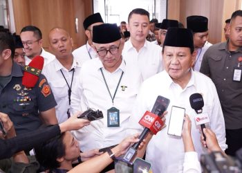 Prabowo Subianto saat di Rakernas LDII 2023. Foto: LINES.