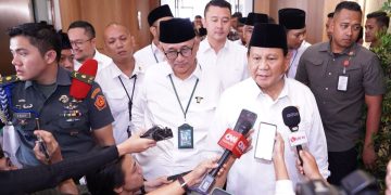 Prabowo Subianto saat di Rakernas LDII 2023. Foto: LINES.