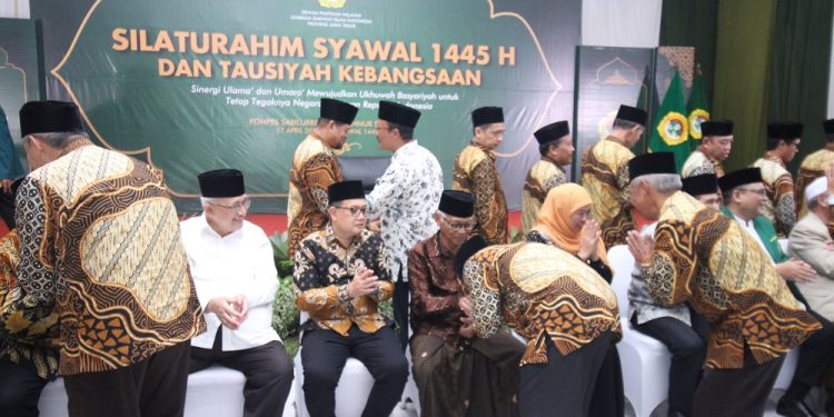 DPW LDII Jawa Timur menggelar Silaturahim Syawal 1445 H dan Tausiyah Kebangsaan di Aula Ponpes Sabilurrosyidin Annur, Gayungan, Surabaya, Sabtu (27/4). Dok: LINES.