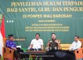 Ponpes Wali Barokah dan LDII Kota Kediri menggelar Penyuluhan Hukum Terpadu kepada ratusan santri, guru dan pengurus Ponpes Wali Barokah, Kediri, Rabu (22/5). Dok: LINES.