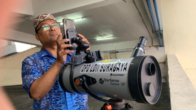 Tim Rukyatul Hilal LDII Surabaya Tak Melihat Bulan Akibat Mendung dan Hujan Deras