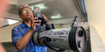 Tim Rukyatul Hilal LDII Surabaya Tak Melihat Bulan Akibat Mendung dan Hujan Deras